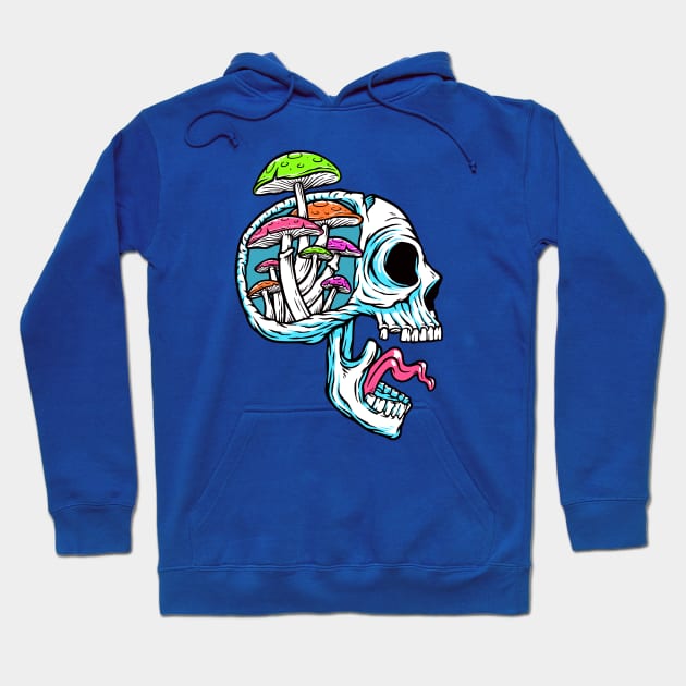 Screaming Shroom Skull Hoodie by machmigo